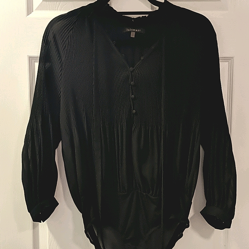 Sheer black bodysuit